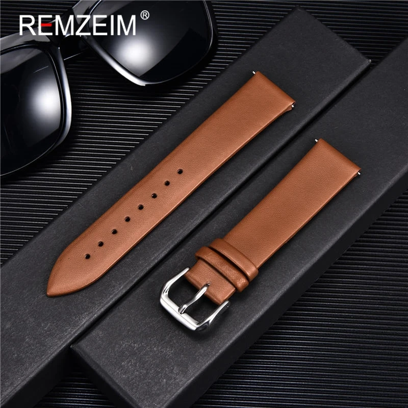 Suede Strap Watch - 超薄型本革時計バンド時計ベルトストラップ腕時計バンド 8 ミリメートル 10 ミリメートル 12