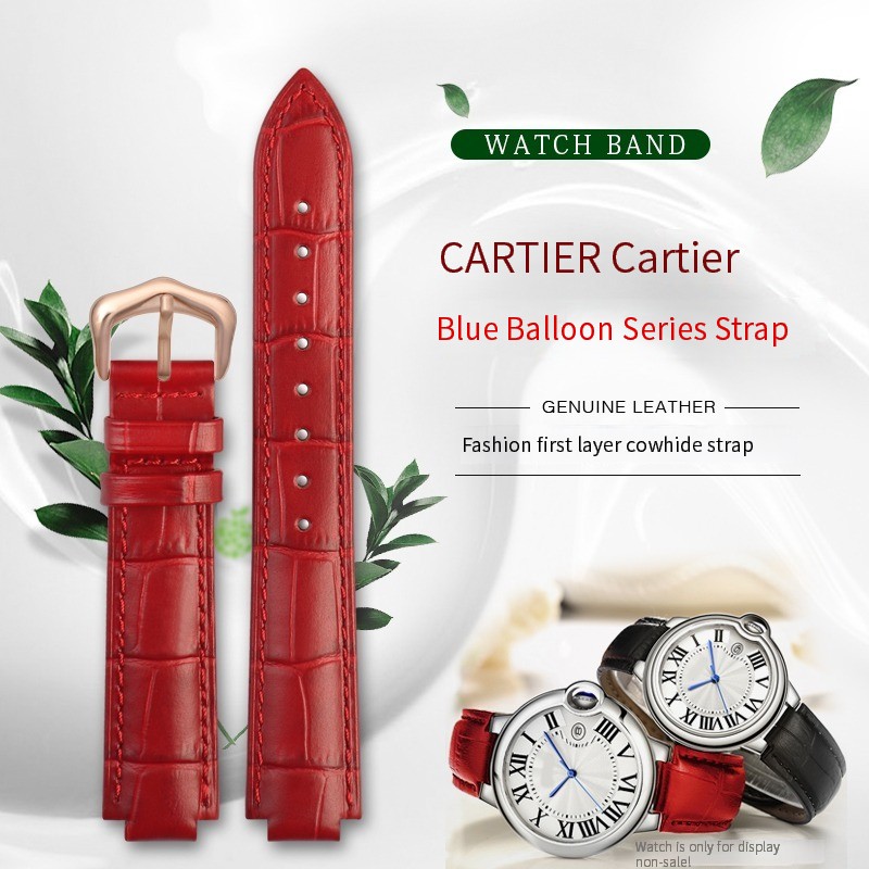女性用レザーウォッチバンド,ブルーバルーンシリーズ,第1層牛 - Cartier Watch Ballon Bleu のレビューと価格